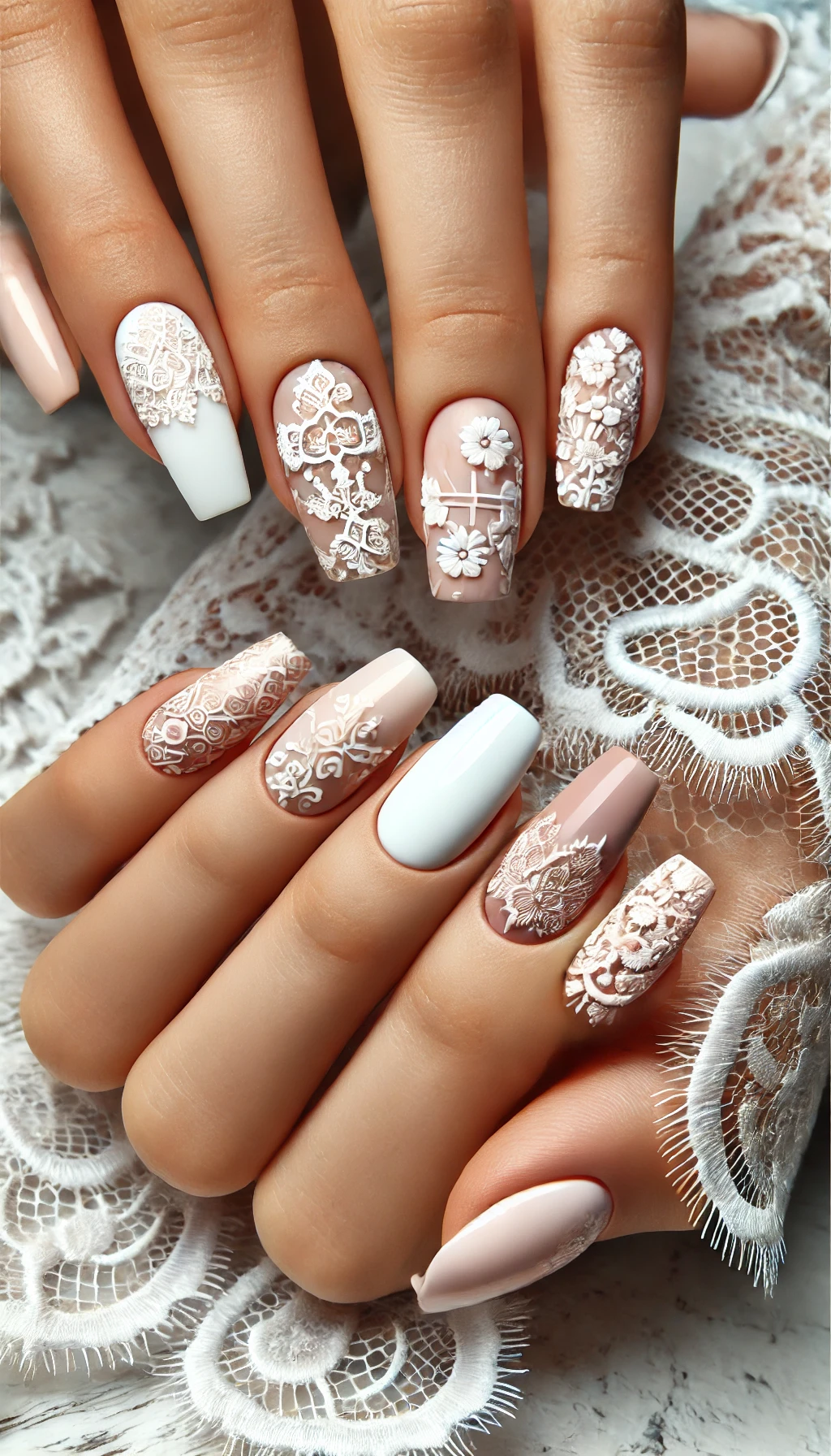 bridal nail arte